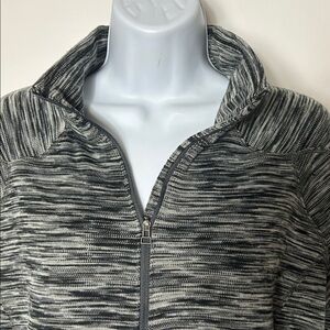 Columbia Women’s Size XL Black Gray Full Front Zip Sweat Jacket Workout Wear Top
